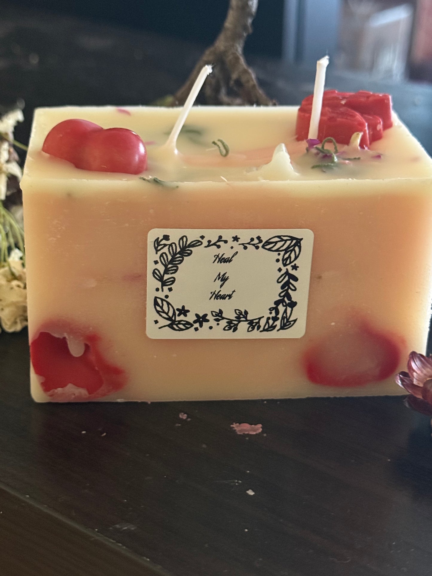 Rectangle double wick candle