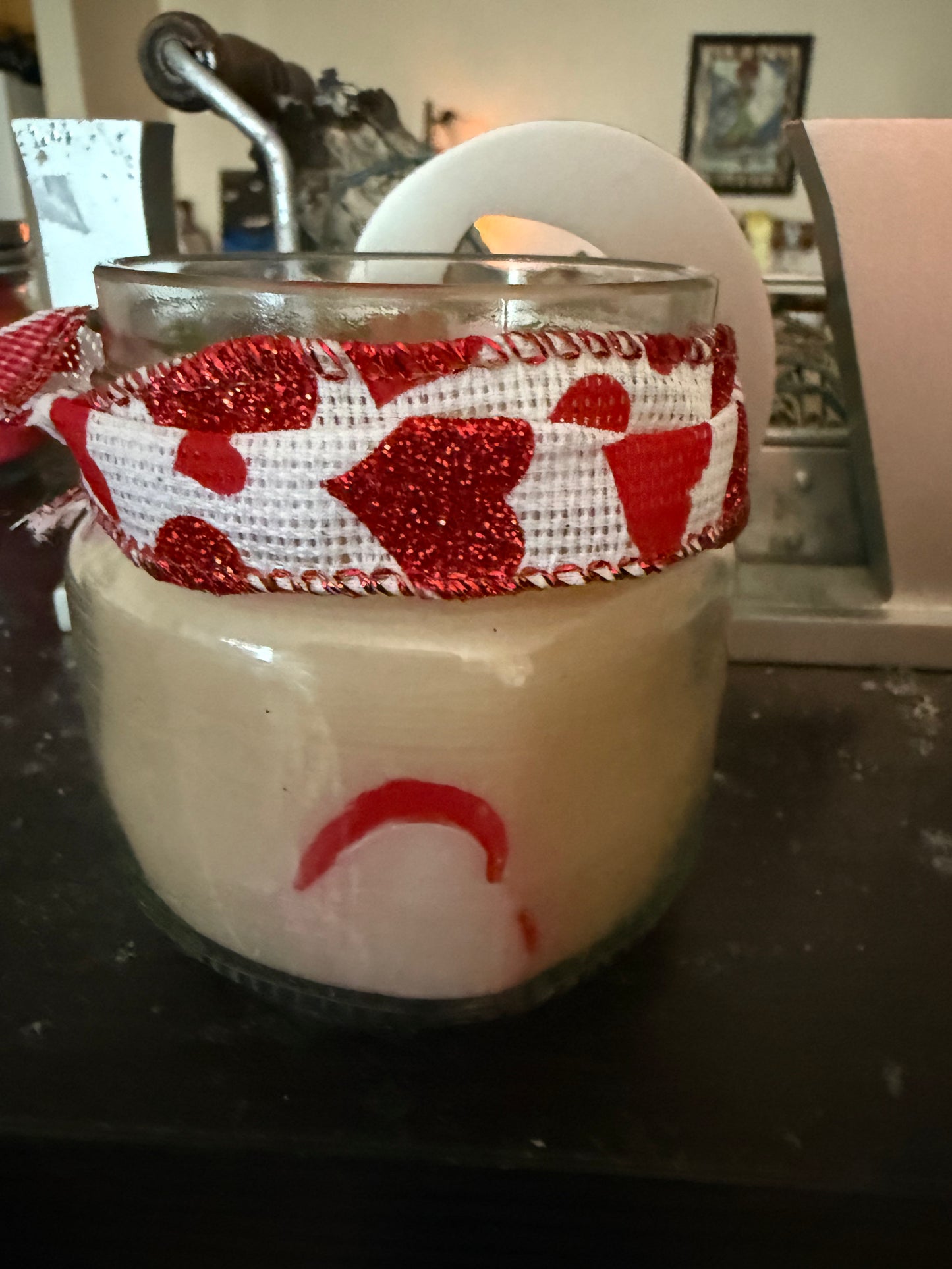 Cherry blossom crackle candle in jar