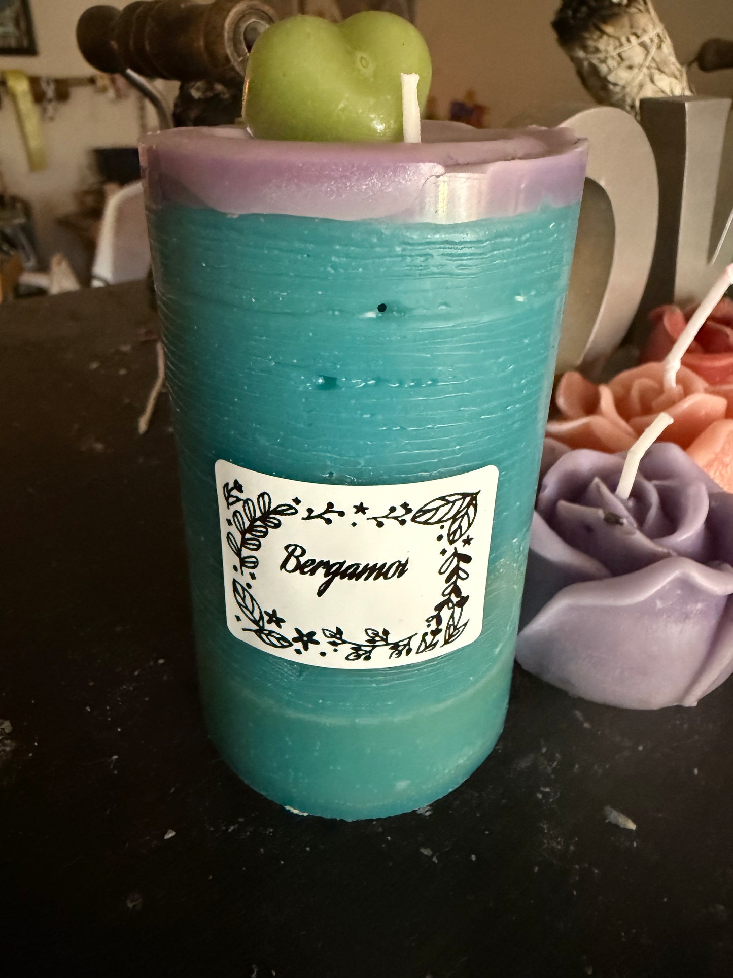 Rainbow pillar candle set (2)